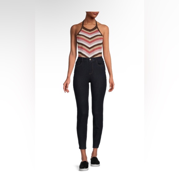 NO BOUNDARIES Skinny Jeans Size 17 Juniors High Rise Womens Dark Wash New - Picture 2 of 7